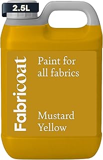 Fabricoat - Fabric Paint for Furniture - 85 oz / 2.5L Mustard Yellow - Restore or Change the Color of Couches, Chairs, Upholstery, Soft Furnishings, Car Interiors, Clothing, & Footwear