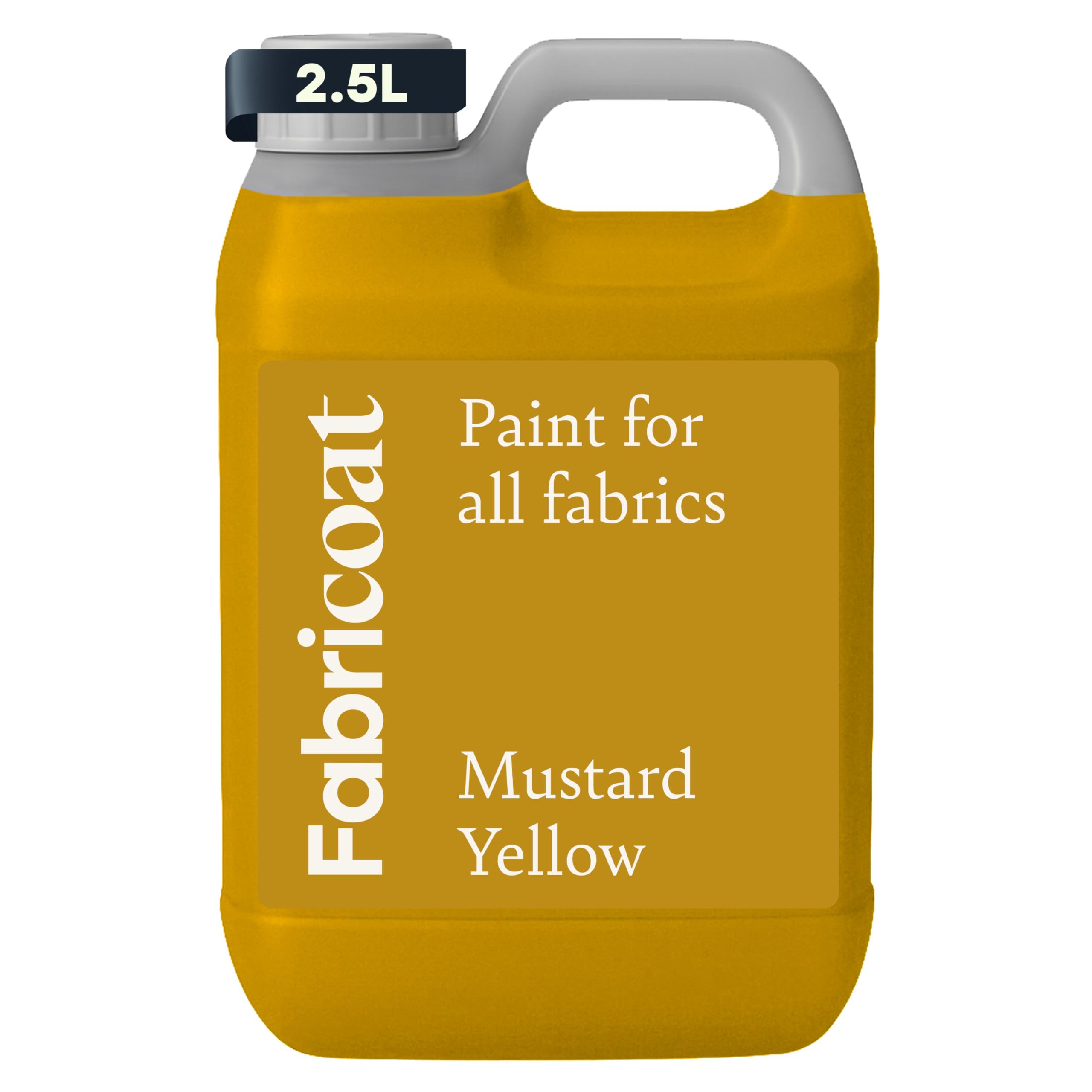 Fabricoat - Fabric Paint for Furniture - 85 oz / 2.5L Mustard Yellow - Restore or Change the Color of Couches, Chairs, Upholstery, Soft Furnishings, Car Interiors, Clothing, & Footwear