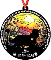 Vista 123 de Adorno personalizado para atrapasoles Bichon Frise, Bichon Frise Sun Catcher Adorno de Navidad – Regalo para perro amante, Bichon Frise 3D 2 capas