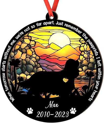 Miniatura 123 de Adorno personalizado para atrapasoles Bichon Frise, Bichon Frise Sun Catcher Adorno de Navidad – Regalo para perro amante, Bichon Frise 3D 2 capas