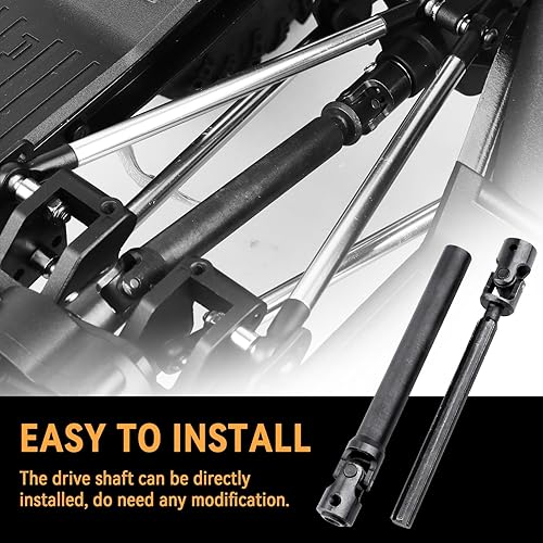 Miniatura 3 de Eje de transmisión universal de acero estriado, eje de transmisión CVD, escala 110, reemplazo de actualizaciones de automóvil RC Crawler para