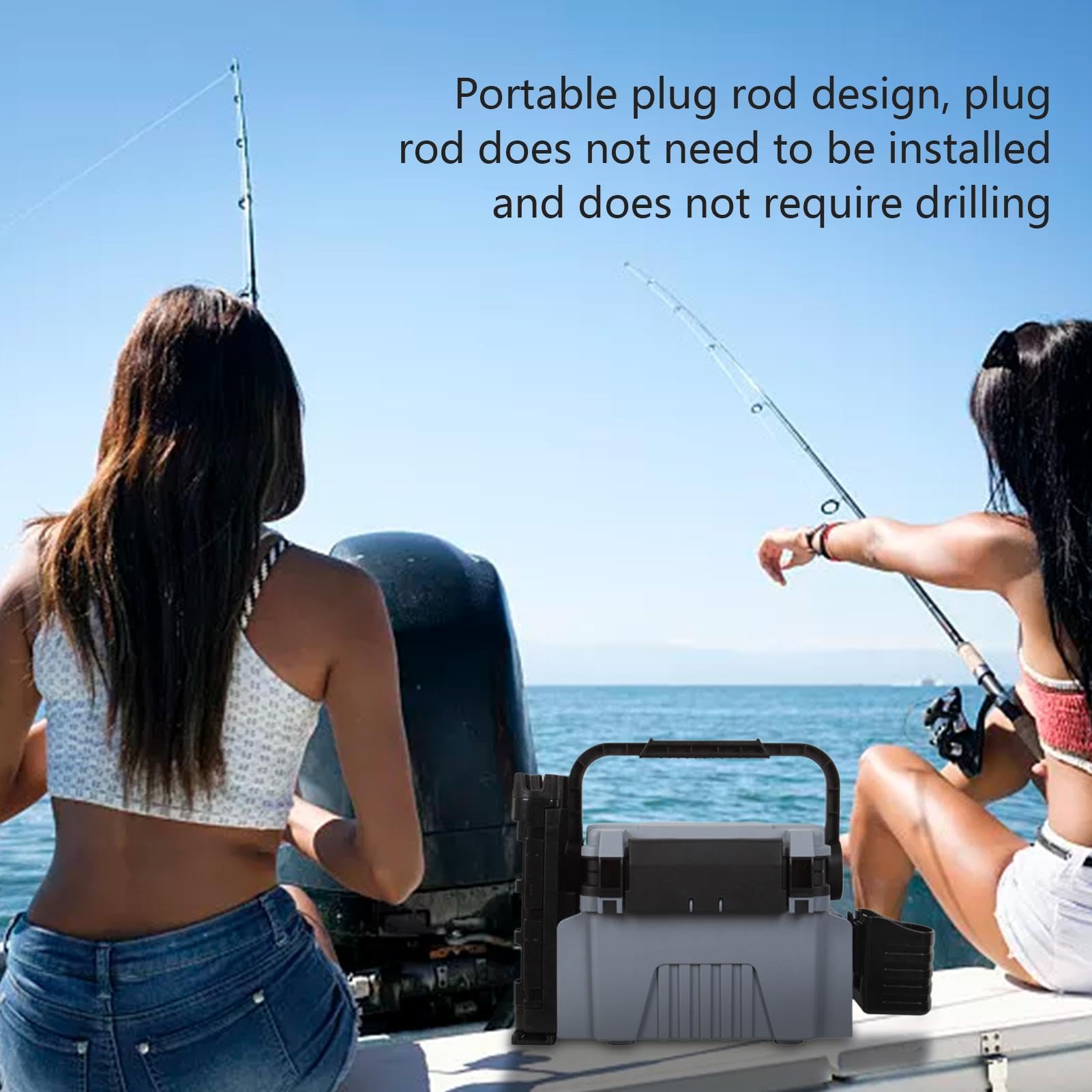 Grande Scatola di Pesca di Grandi Dimensioni Organizzatore di Attrezzature da Pesca | Cofanetto leggero di organizzazione esterna per principianti, adulti e appassionati di pesca in Ple