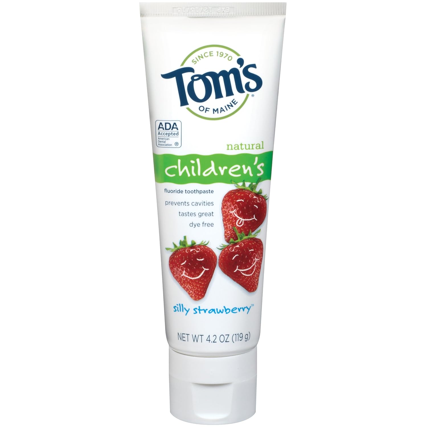 Tom's of Maine Children's Natural Fluoride Toothpaste, Silly Strawberry 4.2 oz (Pack of 4)
