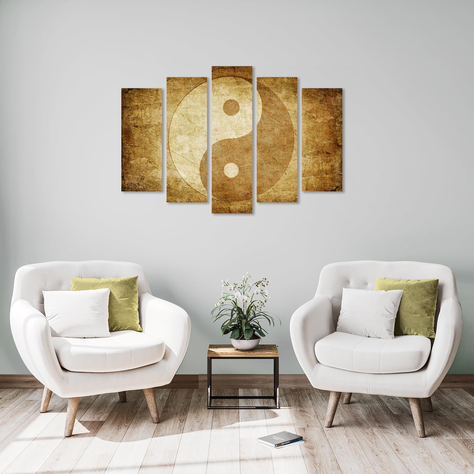 Lot De 5 Affiches Murales Panneaux Coucher De Soleil Magnifique - 120 X 80 Cm - Tableau Art Moderne Prêt à Accrocher Pour Salon, Chambre Et Bureau