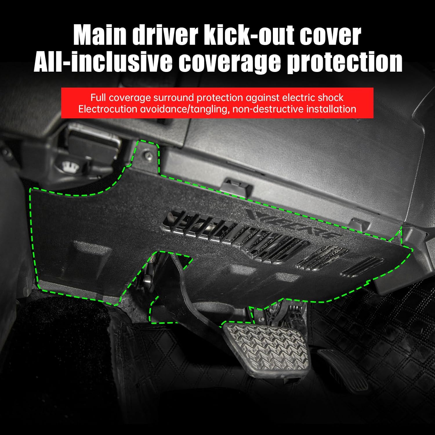 Main Driver kick Panel for 2024-2025 2026 Toyota Land Cruiser 250&1958 Prado LC250 J250 Driver's seat Protection Panel Interior Decoration Modification Supplies Accessories