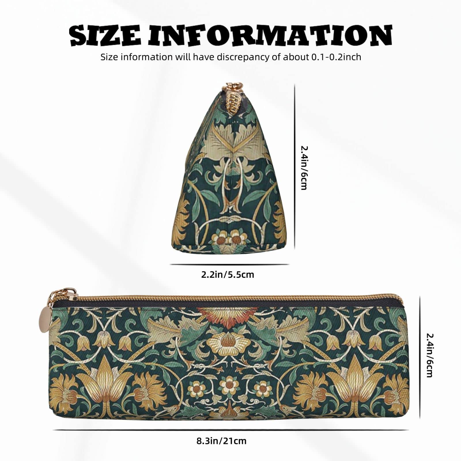 ウィリアムモリス、ラミネート布 ペンケース　ハンドメイド Amazon.co.jp: 三角ペンケース レザー製 William Morris ウィリアム