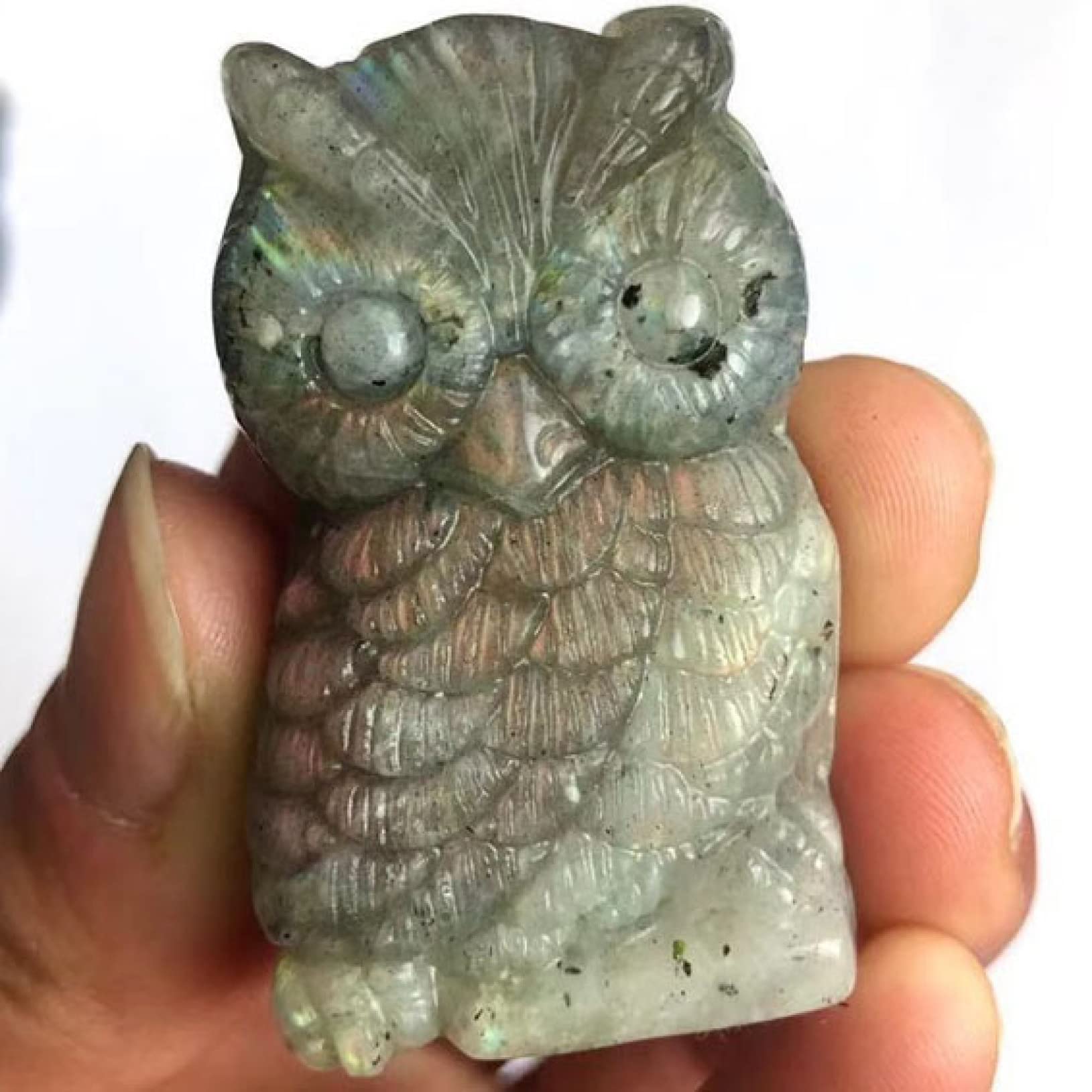 naturalny połysk naturalny kryształ szorstkie kryształy i kamienie labradoryt ozdoby ręcznie robione kieszonkowe figurki zwierząt sowa dinozaur mini prezenty dom salon dekoracja 1 szt