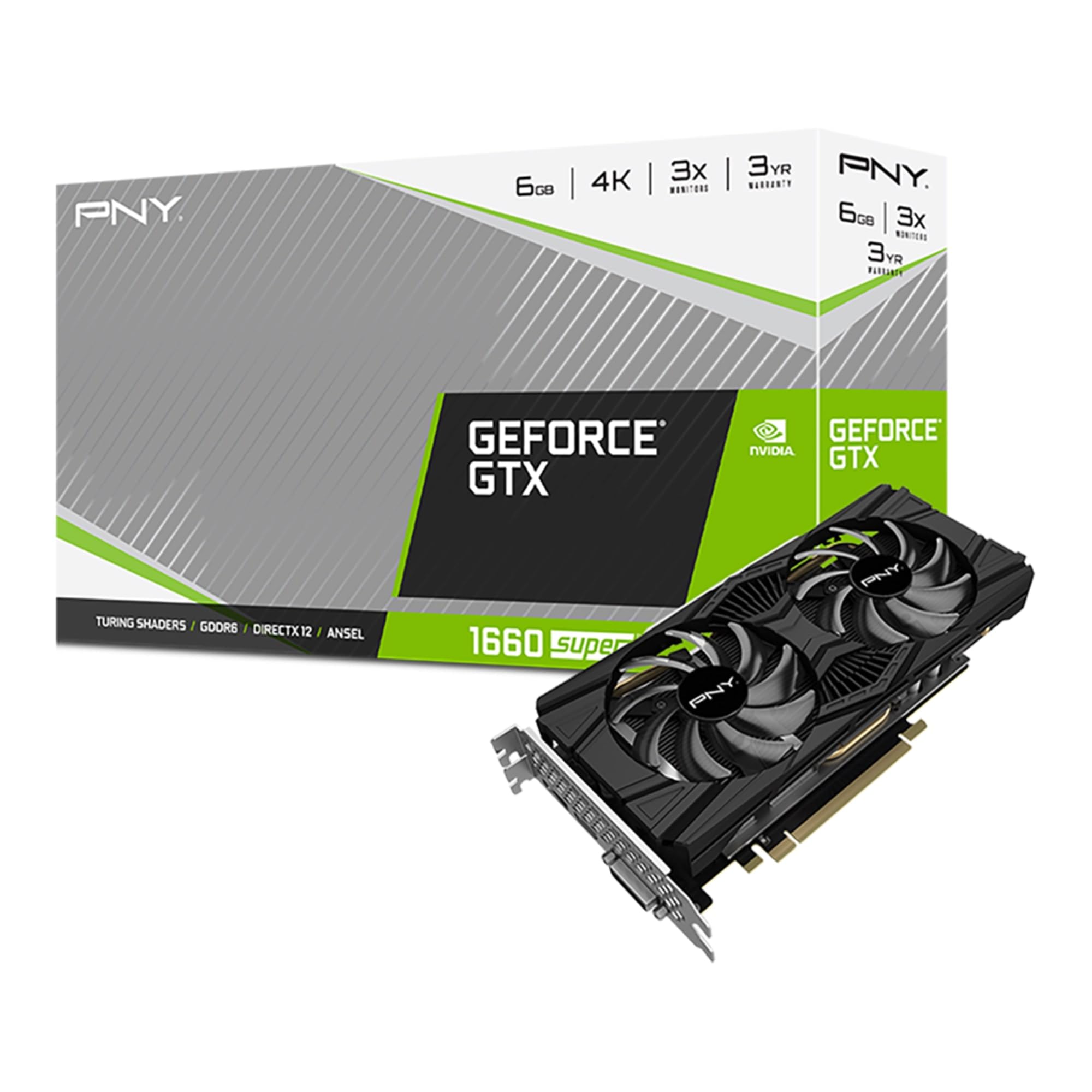 Amazon | PNY GeForce® GTX 1660 Super™ 6GB デュアルファン 
