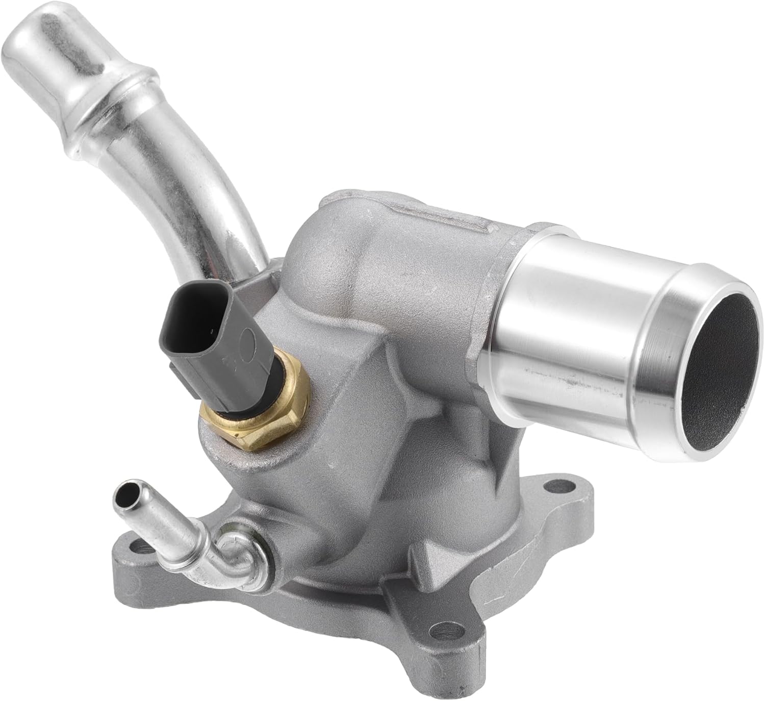 Engine Coolant Thermostat Housing Assembly Replacement for Jeep Cherokee 2014-2021, 816-194 Metal Silver Tone 1Pc