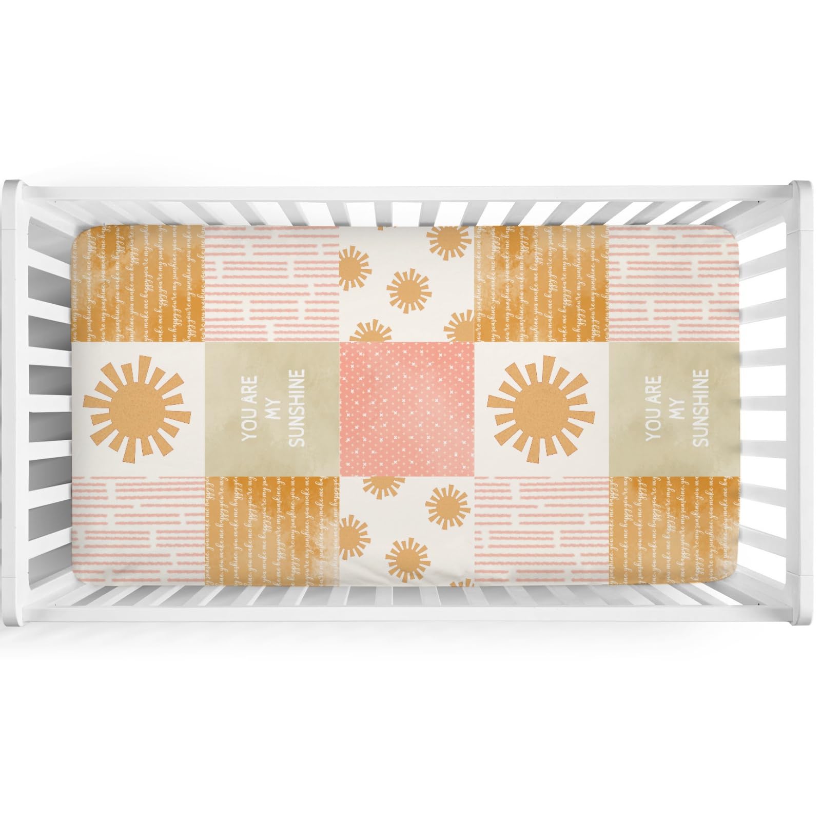 My Sunshine Yellow Crib Bedding Set Fitted Jersey Crib Sheet Sun