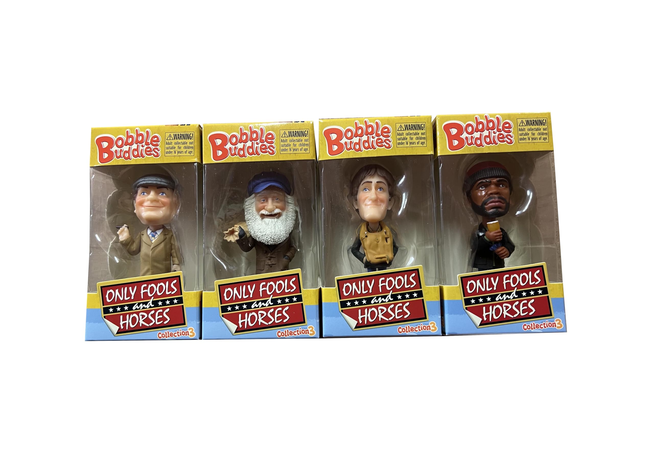 Sporting Profiles Only Fools and Horses To Hull and Back Mini Bobblehead Set  4-Piece Gift Box Featuring Del Boy, Rodney, Uncle Albert & Denzil