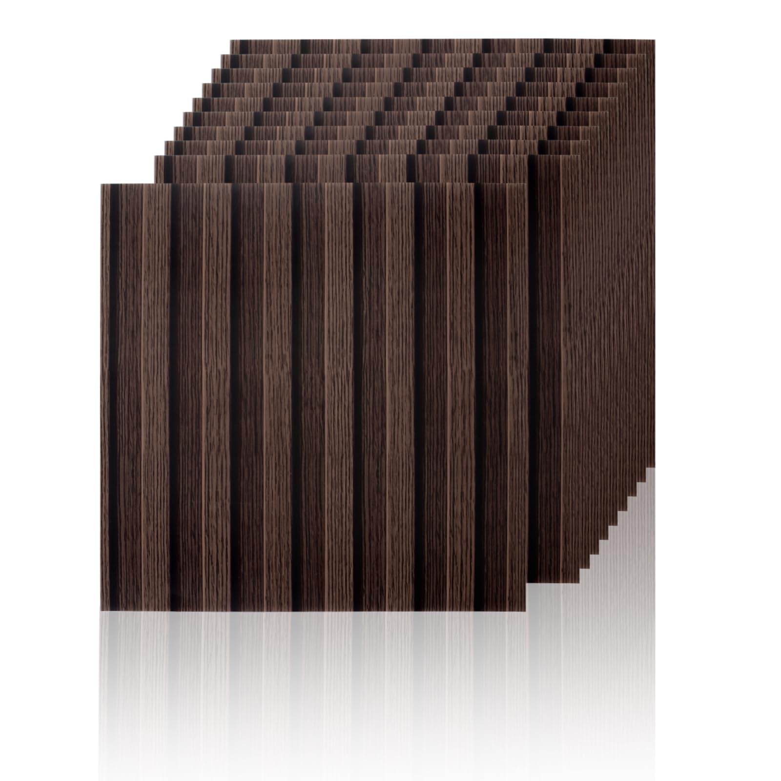 Panneau mural autocollant imperméable MOROBOR rayures marron x10