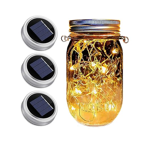 Dracarys 3 Pack Mason Jar Solar Lights Lids, Solar Fairy