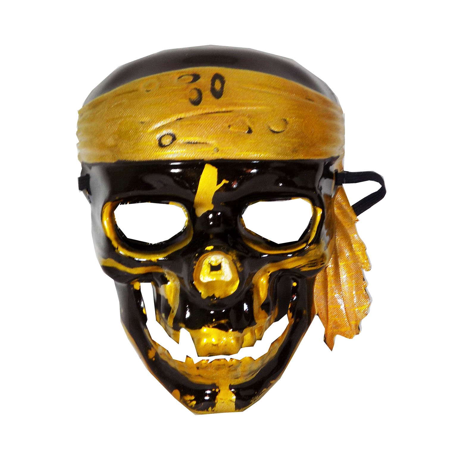 brown leaf Scary Horror Pirates Skull Face Mask for, Theme Party, Halloween Party, Fancy Dress, Holi (Golden) (B079QM14Y9) Amazon Price History, Amazon Price Tracker