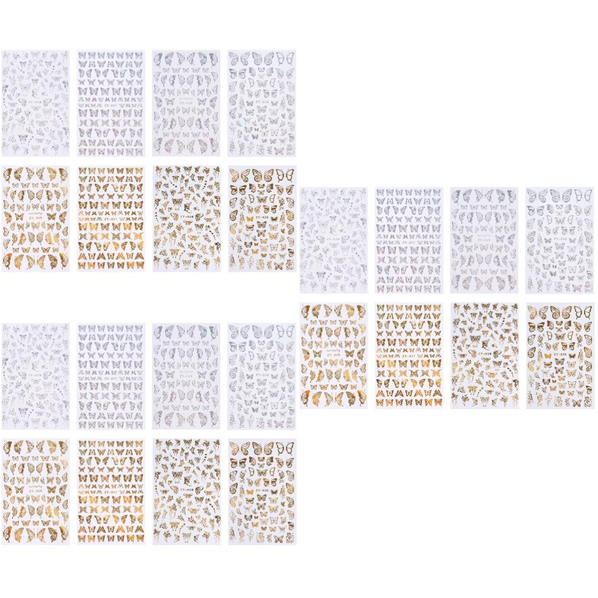 3 Set Adesivi Per Unghie Tema Farfalle Decorazioni Per Manicure Per Nail Art Te Stili Variabili Per Personalizzare Unghie E E Famiglia 8 Fogli*3
