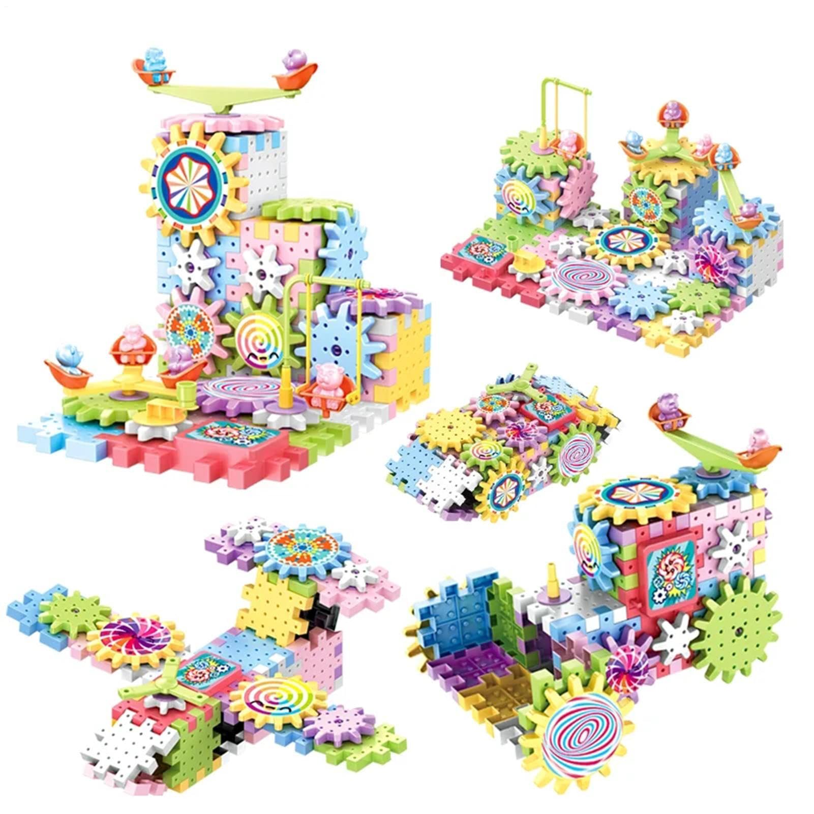 Motorisierte Zahnrad Block Kit - Stamm -Lernsteine, kreativer Puzzle -Set | Praktisches Bauspielzeug, durablle ineinandergreifende Ausrüstungsstücke, einfallsreicher Gebäude Spaß für Kinder