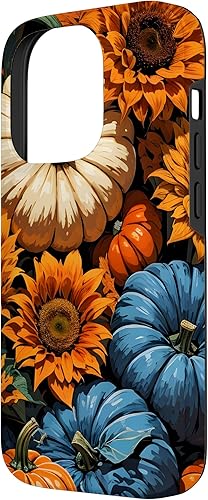 Miniatura 44 de Funda para iPhone 13 Pro Max Bonito arte de calabazas, girasoles y hojas de otoño