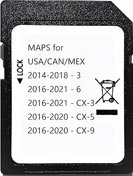 Latest Navigation sd Card for Maz-da 3 6 CX-3 CX-5 CX-9 Navigation SD Card Map USA/CA/MEX