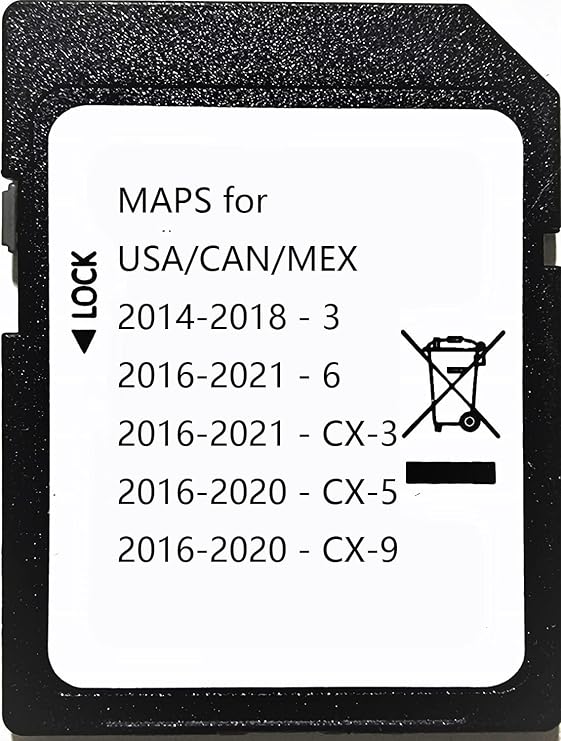 Latest Navigation sd Card for Maz-da 3 6 CX-3 CX-5 CX-9 Navigation SD Card Map USA/CA/MEX