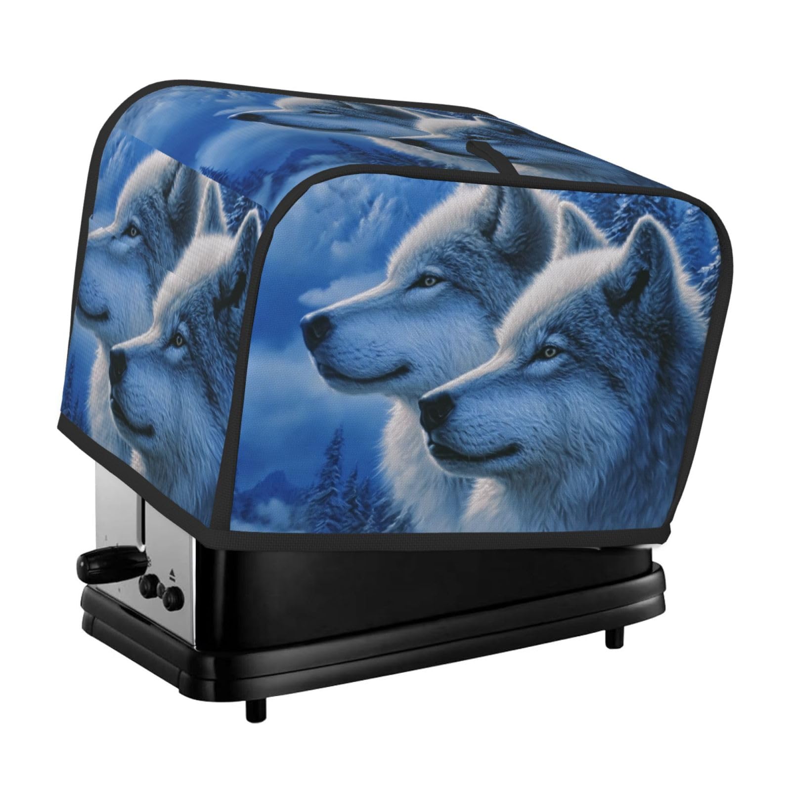 Smazdfxx As Pic Two Wolves In The Snow Toaster Cover 2 Slice Toaster Covers Bread Maker Cover Kitchen Small Appliance Covers Kitchen Accessories