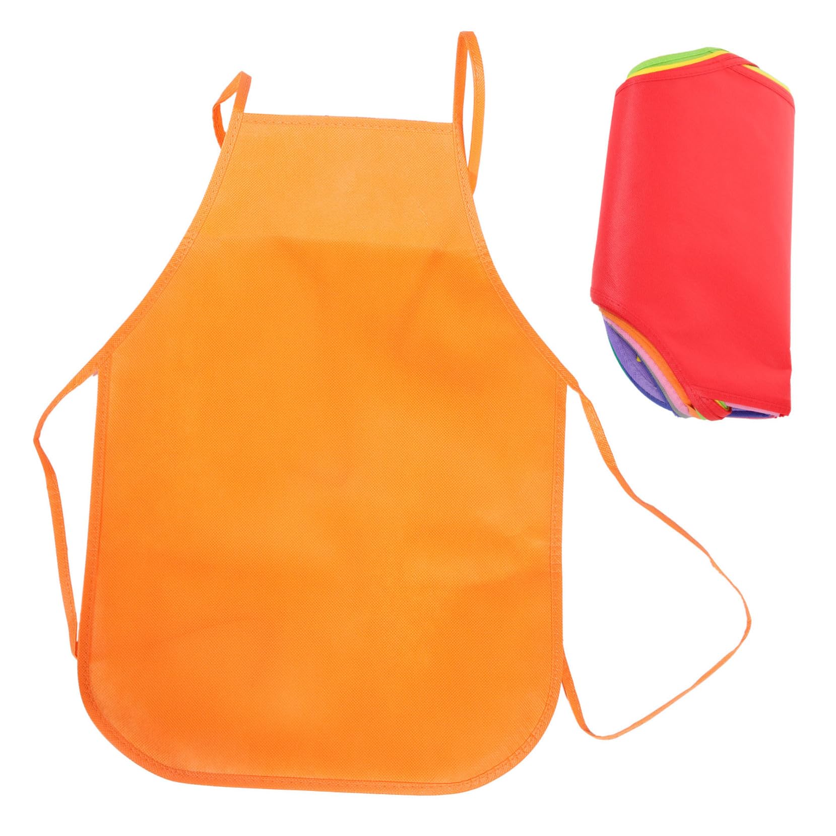 Amosfun 24 Stück Kinderschürzen Malschürzen Aus Vliesstoff Bunt Schmutzabweisend Und Verstellbar Für Malen Basteln Kochen Und Kunstunterricht
