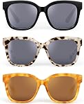 JM Oversized Reading Glasses for Women - Square Stylish Readers for Woman Men, Blue Light Blocking Trendy Womens Reader
