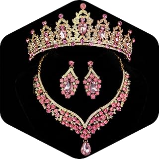 Crowns and Tiaras jewelry sets for Wedding princess birthday party Halloween Prom Pageant Jewelry for Women Crystal Bridal Jewelry Set for women