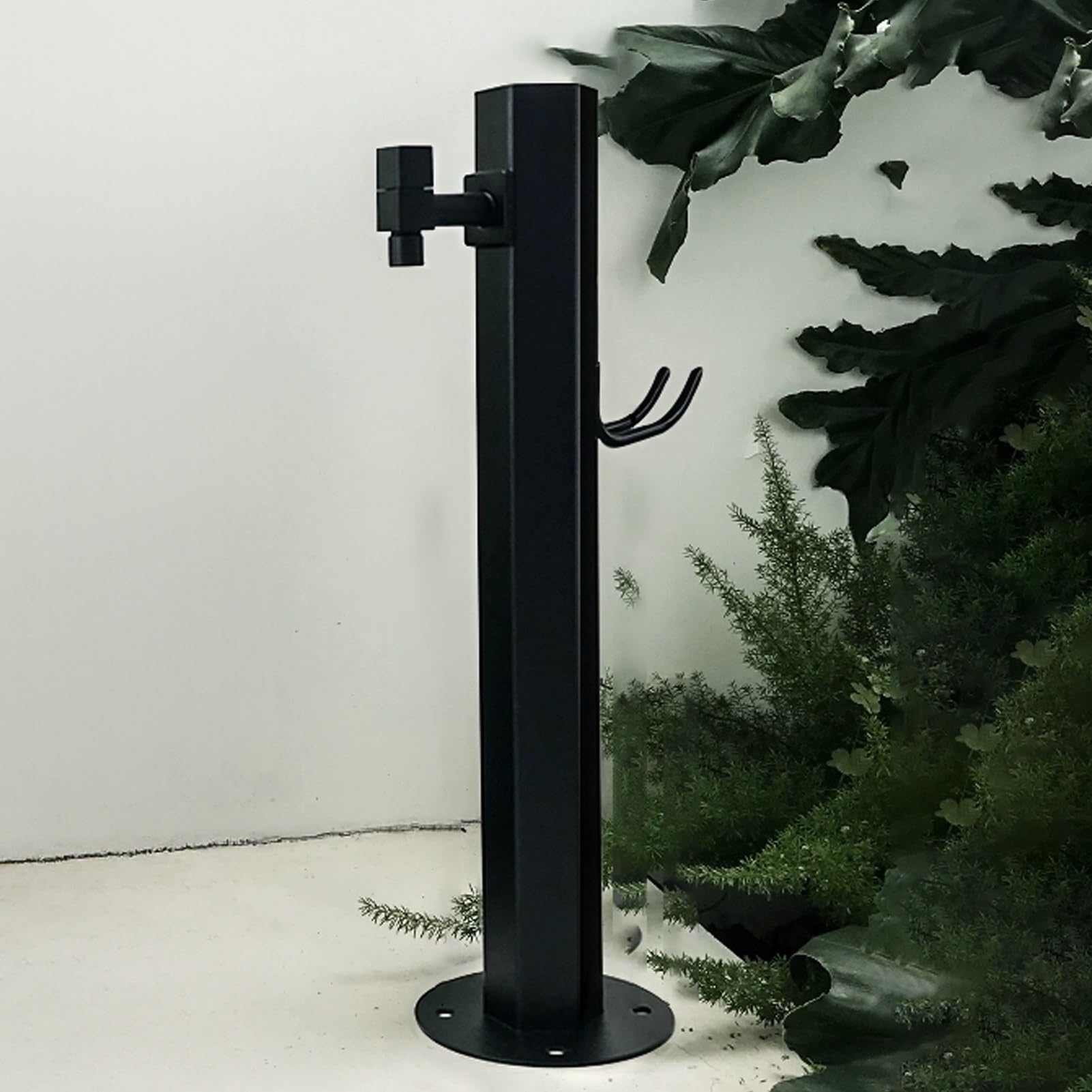 WOTZOV Faucet Water Column,Outdoor Garden Water Column - Freestanding Post Faucet With Double Outlet Hydrant For Courtyard - Vertical Water Dispenser，Black a 60CM/23.6IN