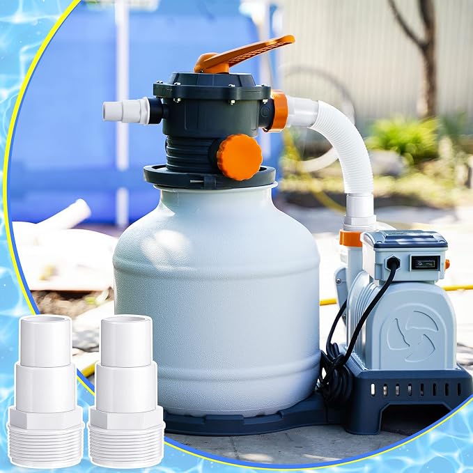 Adaptador de manguera para piscina 1 1/4" a 1 1/2" PVC miniatura 2