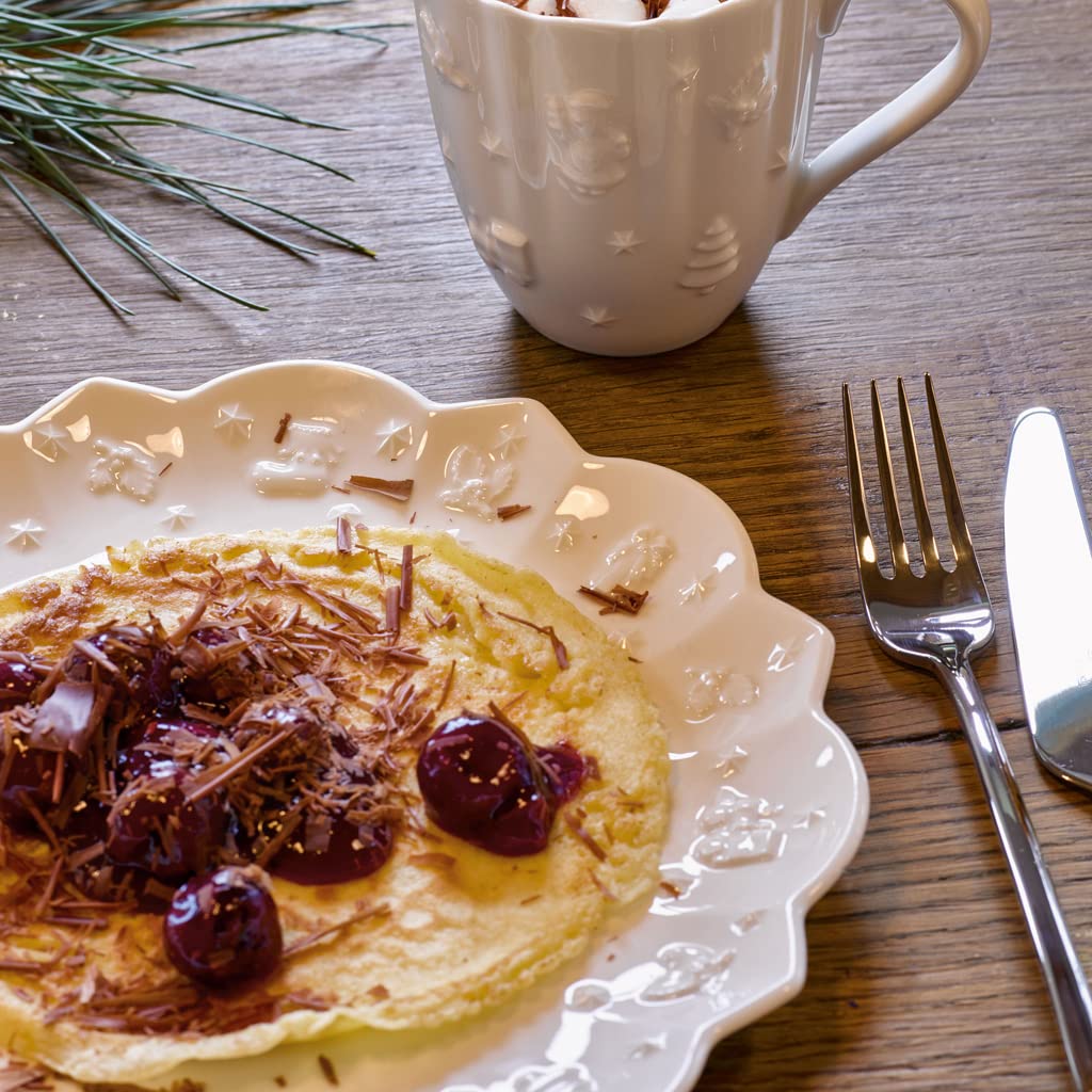 Villeroy & Boch Toy's Delight Royal Classic Kaffeeservice 18-teilig, Geschirrset für 6 Personen, 6X Frühstücksteller (23 cm), 6X Kaffeetasse mit Untertasse (260 ml), Weihnachtsgeschirr, Porzellan