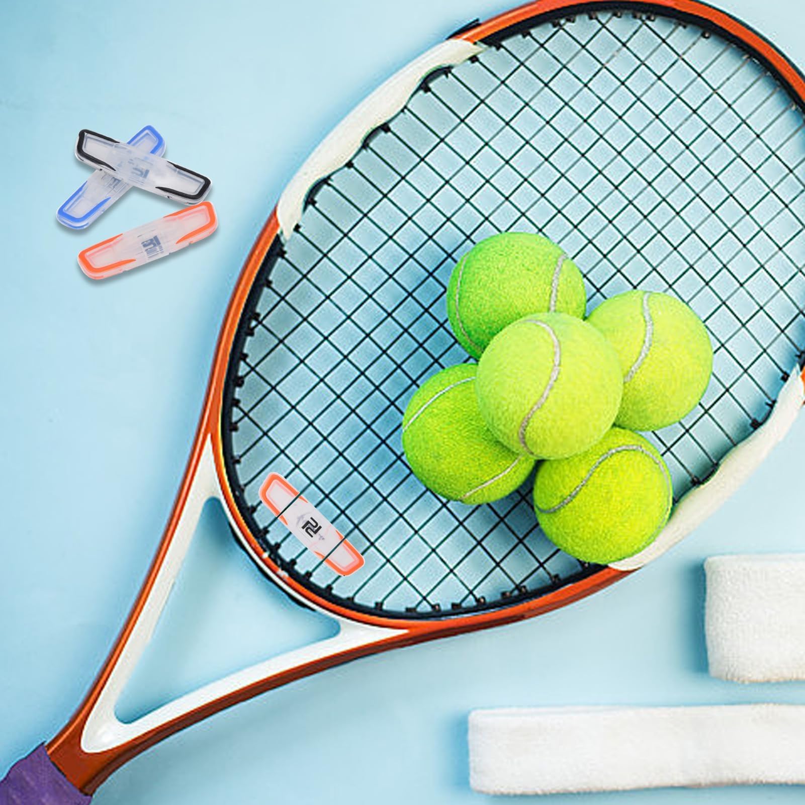 Amortiguador de Raqueta de Tenis de Silicio, 3 Piezas 65x17x8mm Amortiguadores de Vibración