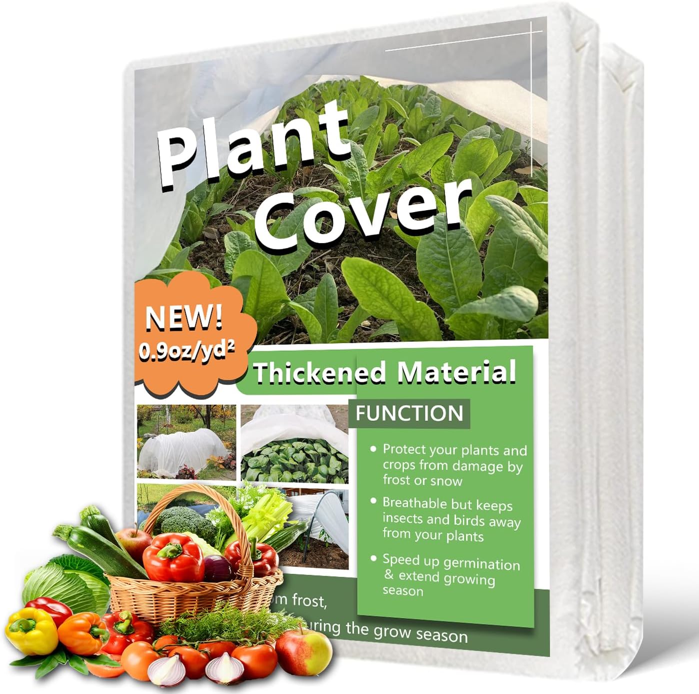 Plant Covers Freeze Protection 7 x 100 Ft, Thick Frost Cloth for Outdoor Plants, Winter Plant Blankets and Frost Covers for Garden Frost Protection, Floating Row Cover