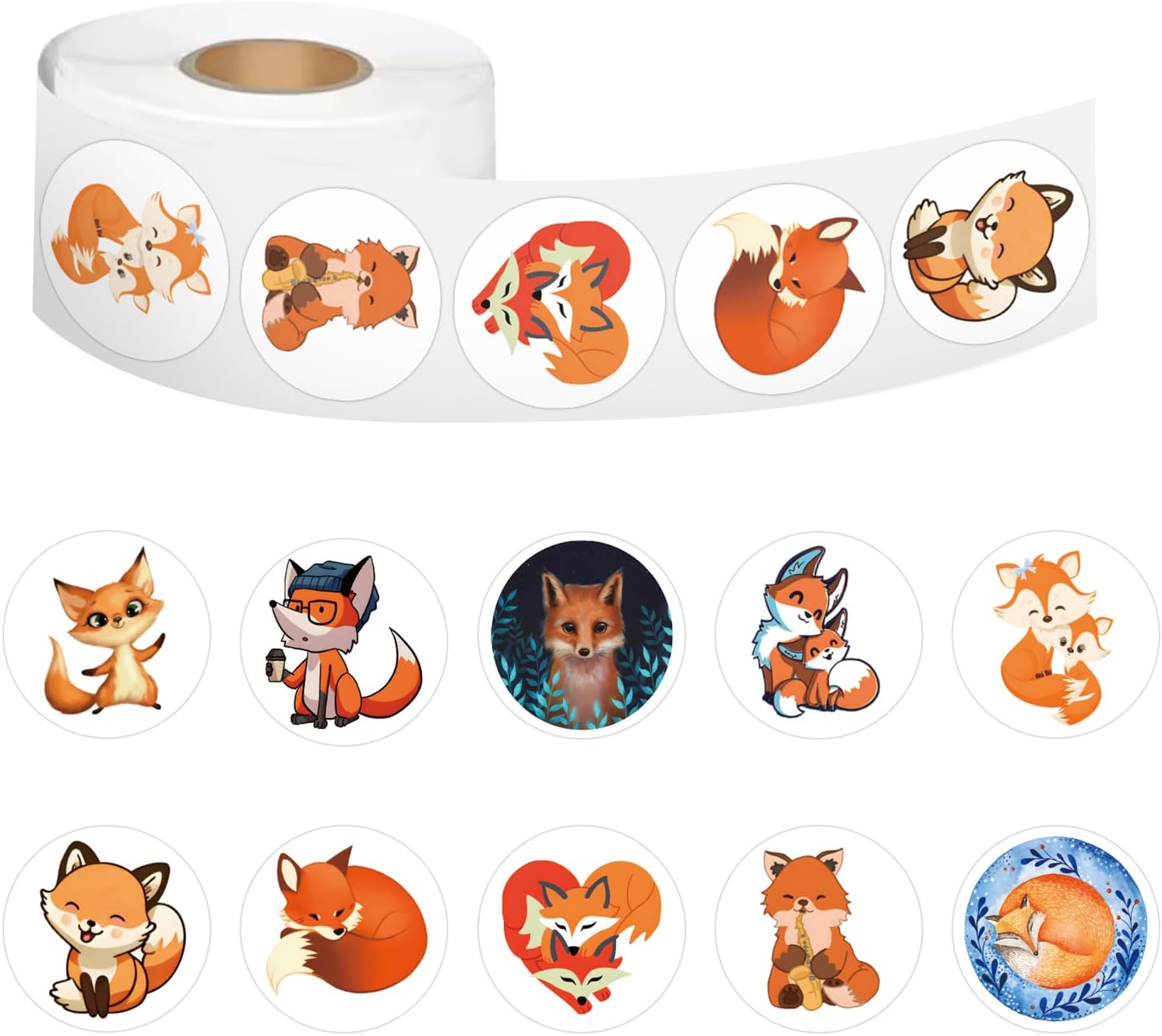 Amazon.com: Fox Stickers for Water Bottle and Laptop - Fox Party Favors ...