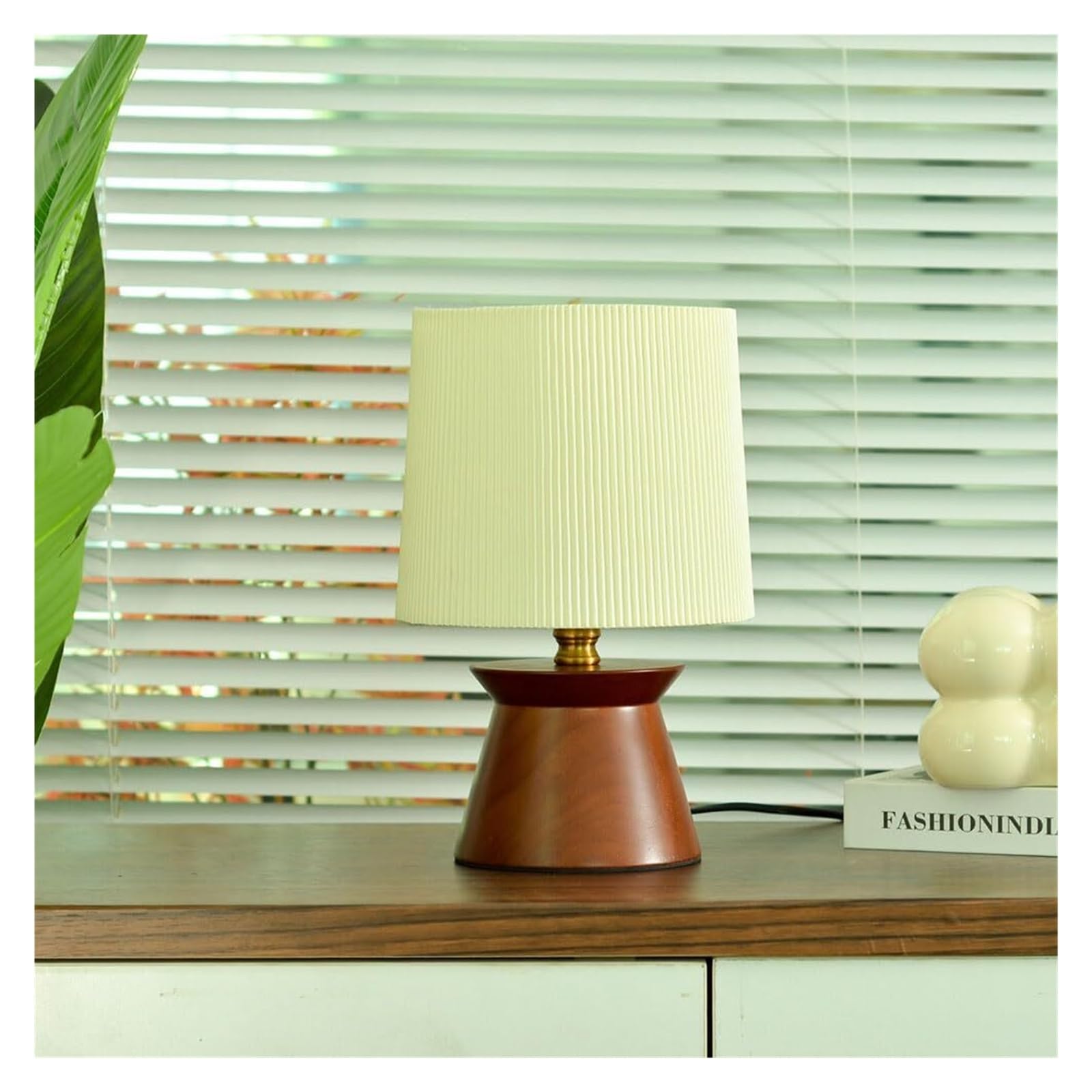 Lampada da comodino cinese vintage con base in legno, lampada da scrivania moderna in stile fattoria francese, apparecchio lampada da scrivania