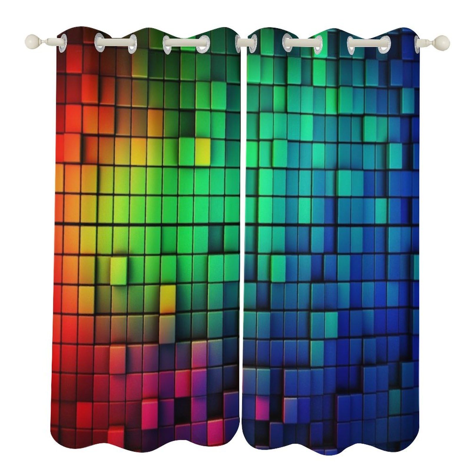 Rideaux occultants colorés 132 x 183 cm isolants pour fenêtres