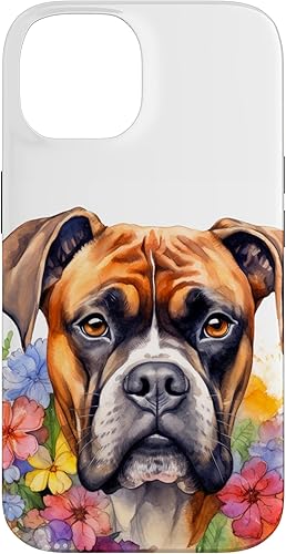 Miniatura 4 de Funda con diseño de arte para iPhone 11 Boxer Dog Lovers Flowers Dog