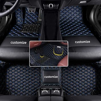 car Floor Mats fit for Chrysler PT Cruiser 1999-2027 Custom Style Luxury Leather All Weather Protection Floor Liners Black-Blue-Color