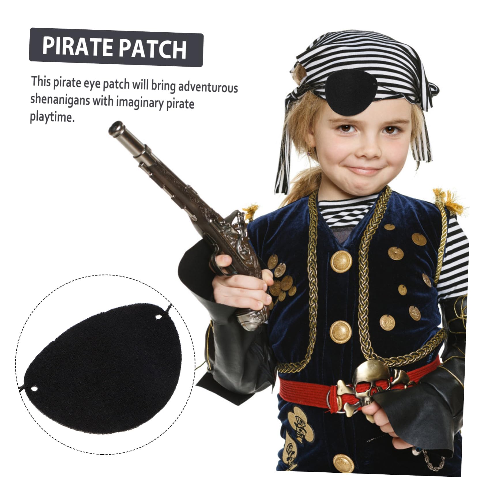 Schwarze Piraten Augenklappen 14 Stück aus Filz für Kinder Lustiges Party und Kostümzubehör für Fantasievolles Piratenspiel und Festivals