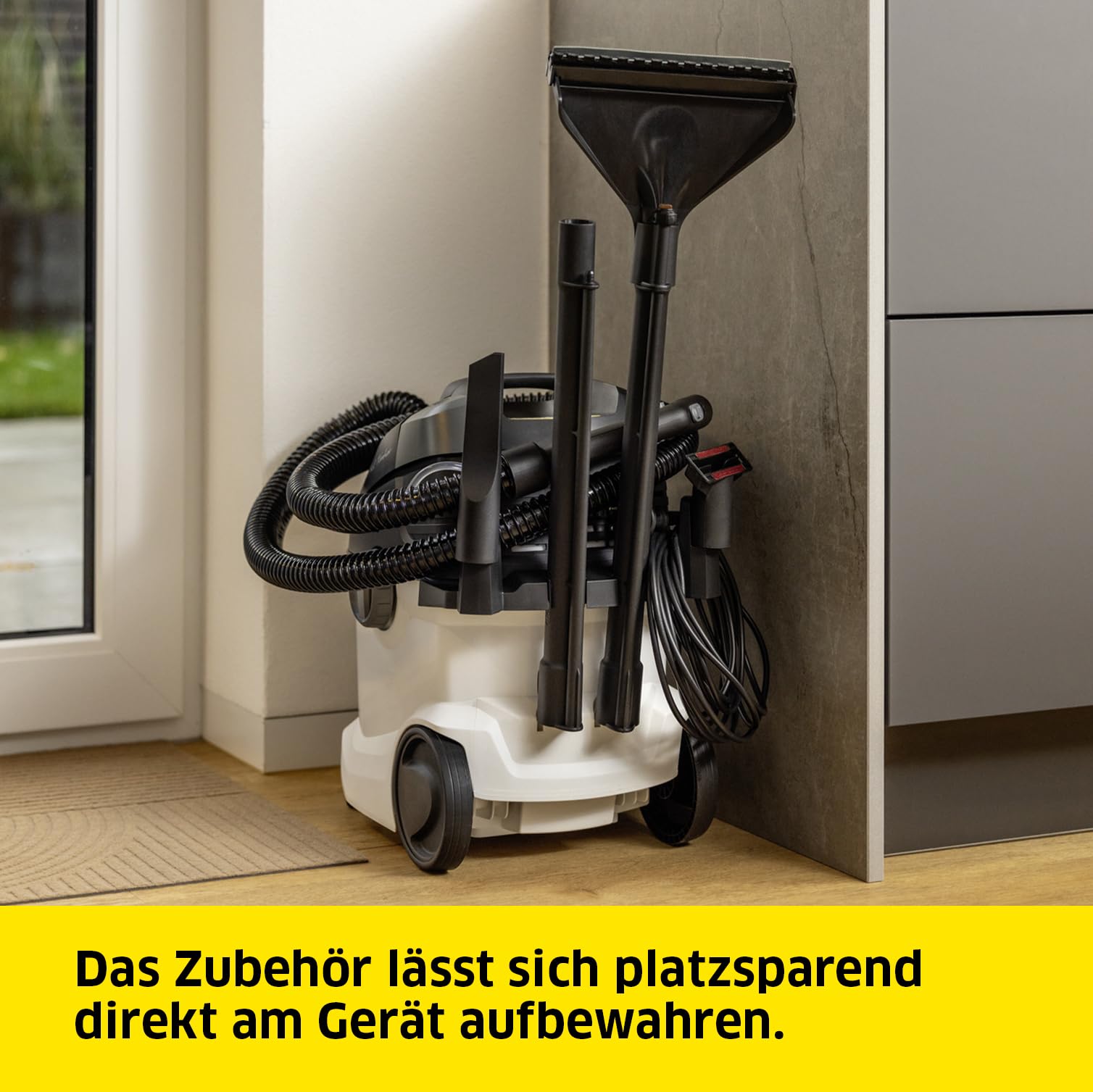 KÄRCHER Waschsauger SE 6 Signature Line, 2-in-1-Sprühsaugschlauch, Frischwassertank: 4 l, Schmutzwassertank: 4 l, Waschbodendüse mit Hartbodenaufsatz, Waschpolsterdüse, Boden-, Polster- und Fugendüse