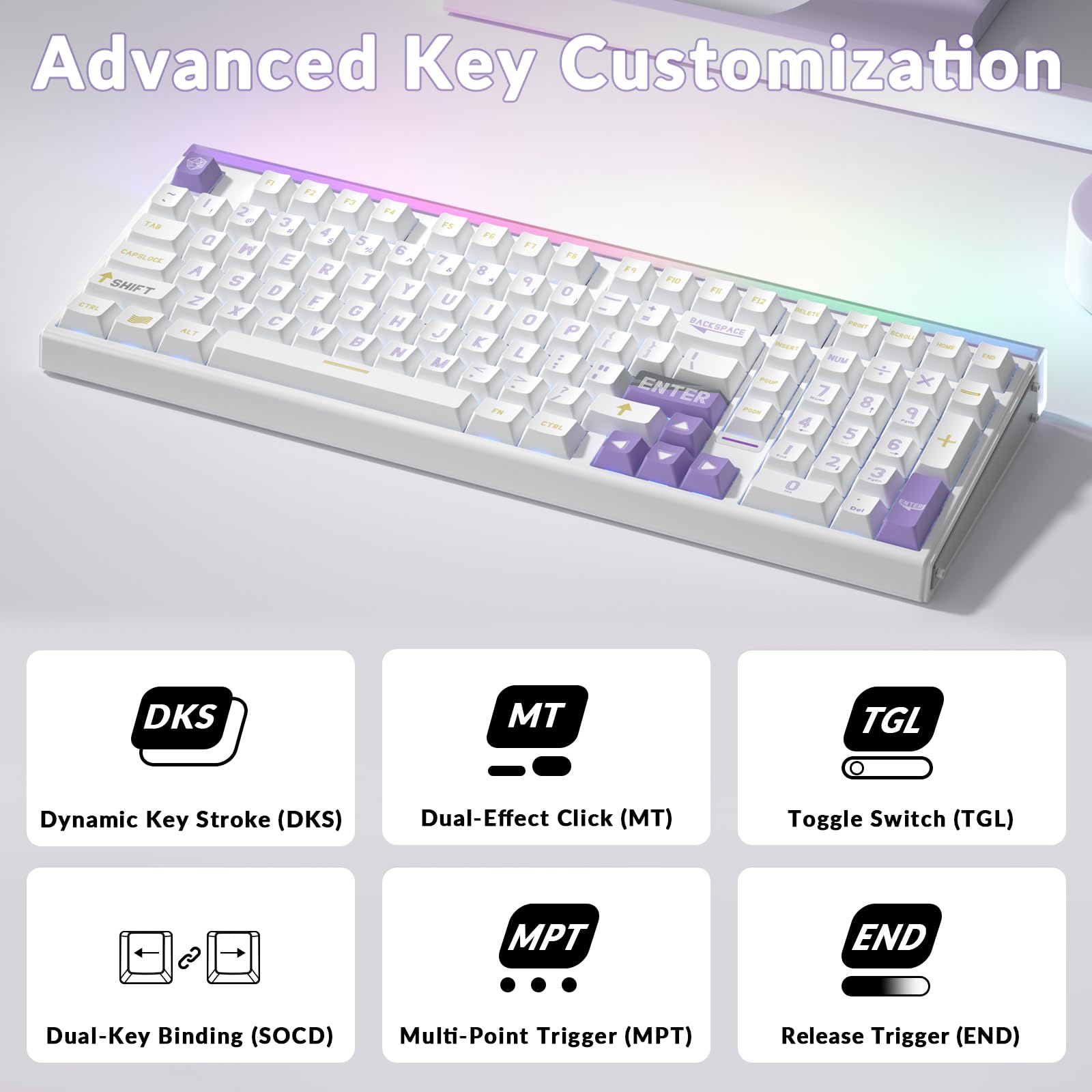 Amazon.co.jp: Aula Hero 99 有線ゲーミングキーボード ホール
