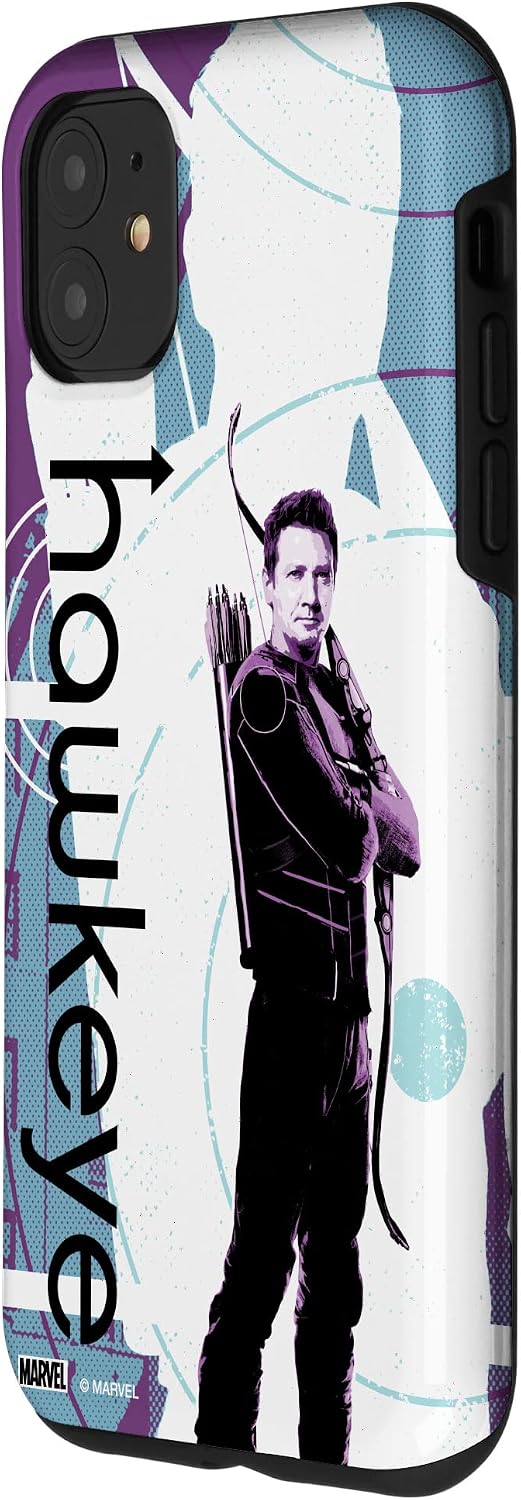 iPhone 11 Marvel Hawkeye Clint Barton Halftone Character Poster Case