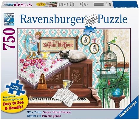 Ravensburger Puzzle Piano Cat 1000 Pièces – Image Colorée – Pièces Uniques Et Ajustées
