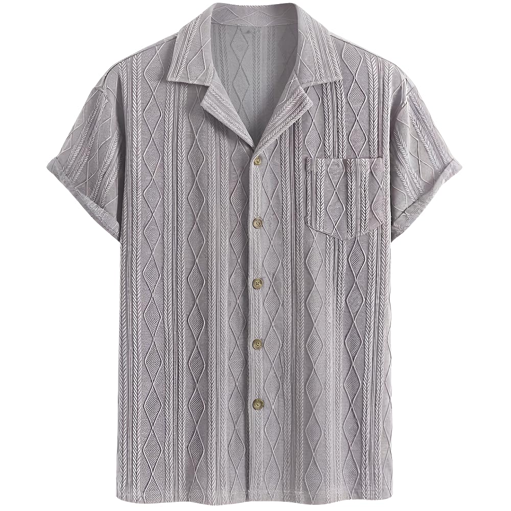 leriya fashion Shirt for Man | Mens Casual Shirts | Shirt for Man| Shirts for Mens Stylish |Half Sleeve Button Down Textured Summer Beach Goa Wear Holiday Outfits (Available in Plus Sizes)-picture-31