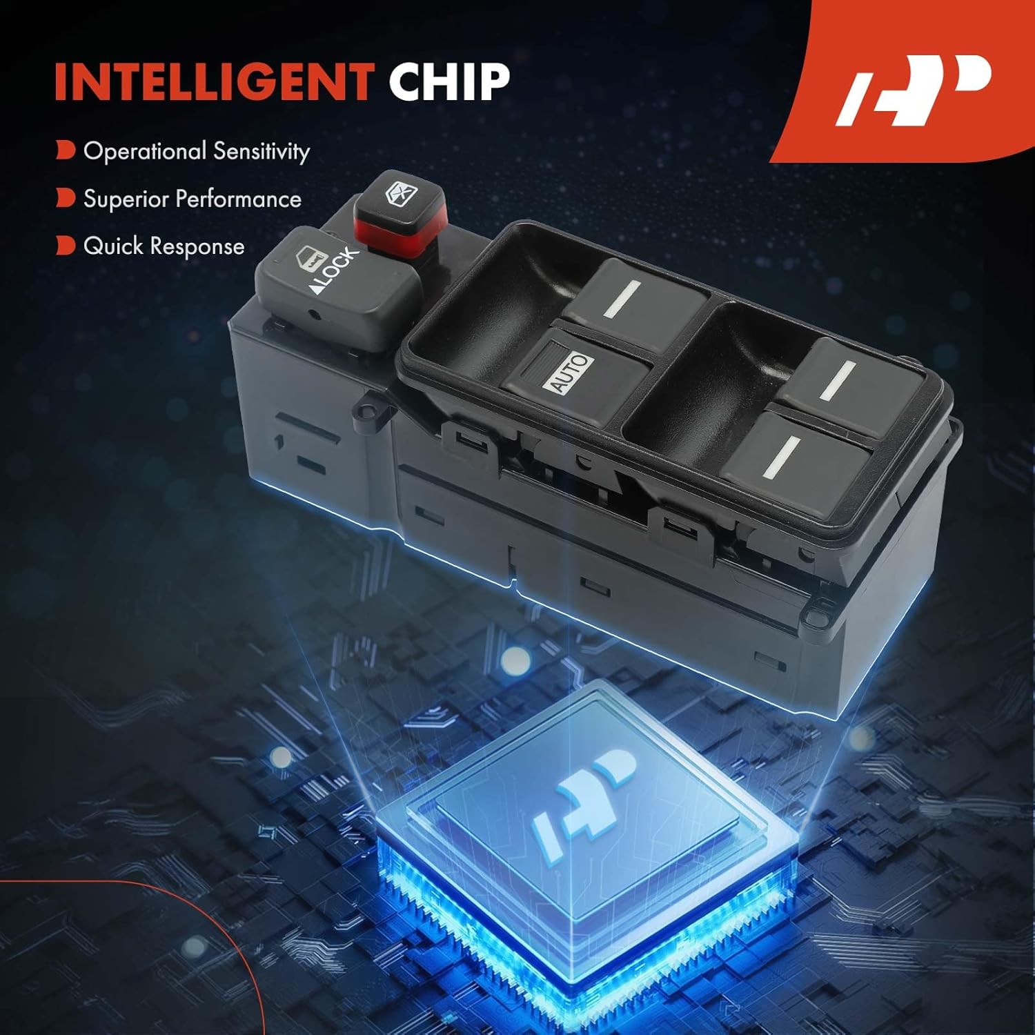 A-Premium - Driver Side Power Window Switch - Compatible with Honda Odyssey LX 2005-2010 V6 3.5L - Replace# 35750SHJ305, 35750SHJA01