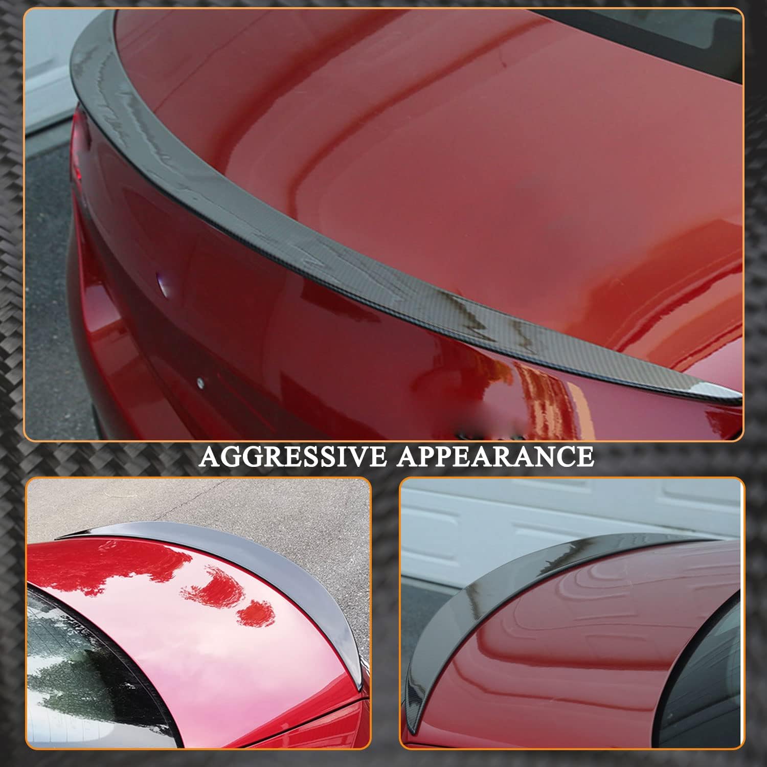 MCARCAR KIT Carbon Fiber Rear Trunk Spoiler Fits for Mercedes-Benz W206 2022-2023 C Class C200 C300 Base Sport Sedan 4-Door Rear Boot Lid Highkick Spoiler Wing Lip Facotry Outlet