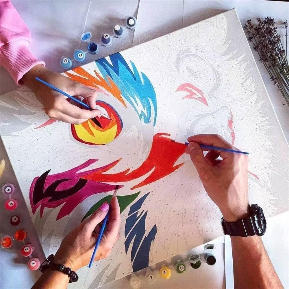 RNXAOPEN Dipingere con i Numeri Bambini, Passatempo per Adulti Kit Lavoretti Creativi per Bambini, Paint by Numbers Idee Regalo Bambina Bambino, Giochi Creativi Giochi Bambina name 70x95cm 4479-1