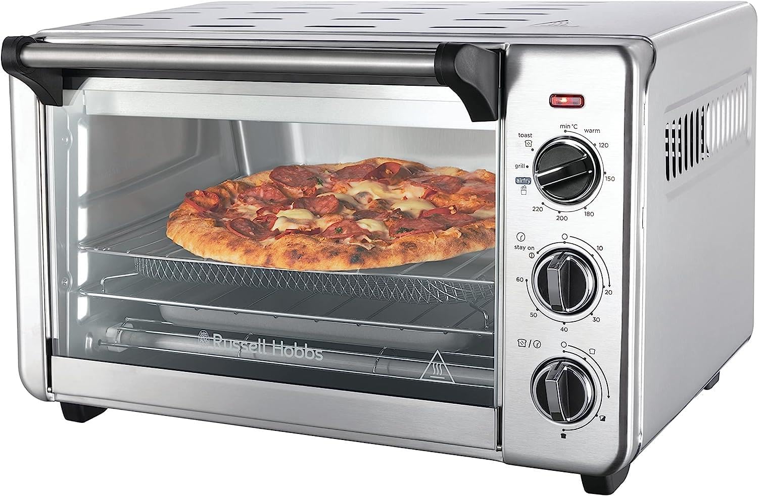 Russell Hobbs 20L Oven 5-in-1 Rapid Hot Air Fryer, Mini Oven, Grill, Toaster, Warming Function, Timer, Energy Saving, Pizza Diameter 30cm, Incs. Frying Basket, Baking Tray & Grill Rack, 26680