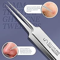 Vista 4 de Teenitor 7 Pcs Pimple Popper Tool Kit, Surgical Grade Blackhead Remover Tools, Ingrown Hair Tweezers, Blackhead Extractor Pimple Extractor, Black