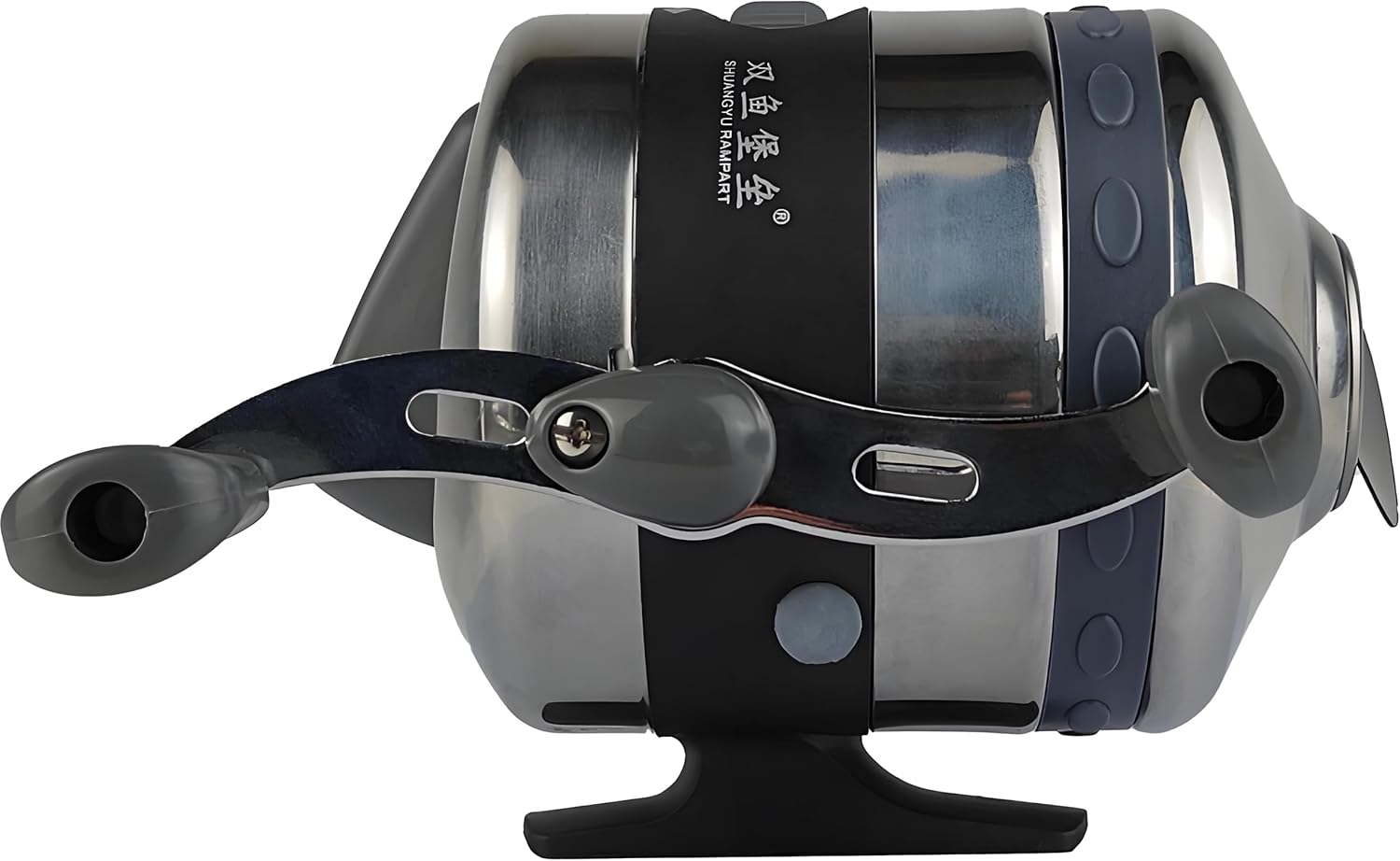 Spincast Bowfishing Reel Slingshot Bow Fishing, Stainless Steel, Left/Right Reversible Handle, 3.6:1 Gear Ratio, Strong Line 5# 45 Yards 0.35mm/50lb