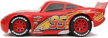 Jada Toys Pixar Cars 1:24 Lightning McQueen RC Remote Control Car 2.4 GHz Red Toys for Kids